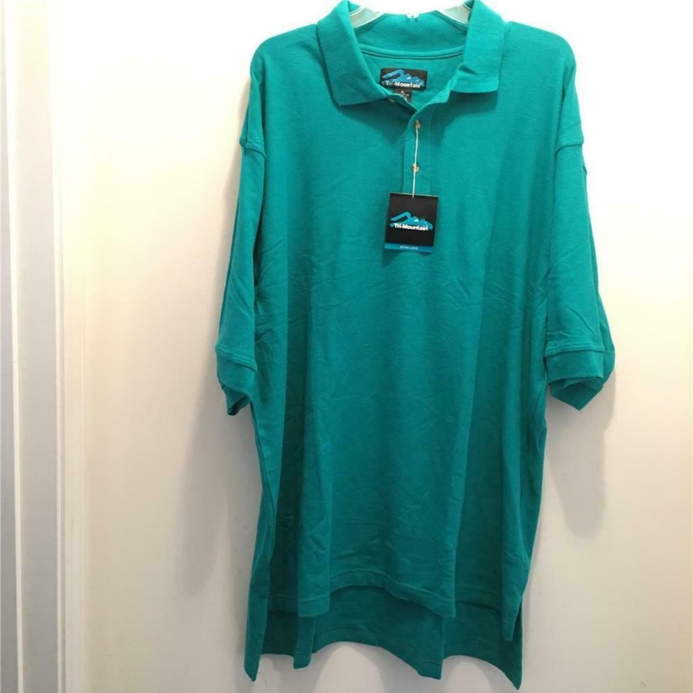 NEW Tri-Mountain Mens Green Polo Shirt XL